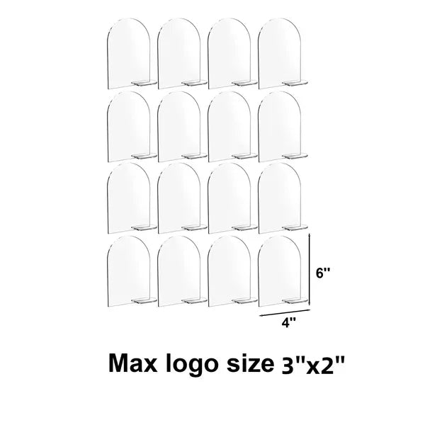 Clear Arch Acrylic Sign with Stand