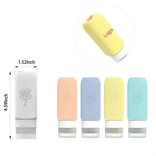 Leak Proof 2/3oz Travel Silicone Bottles for Toiletries 4pac