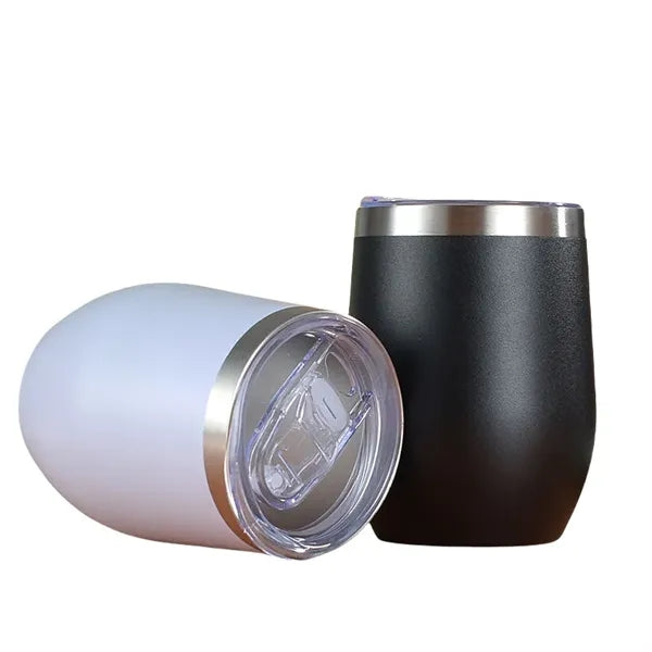 Insulated Stainless Steel Wine Tumbler w/Spill-Resistant Lid