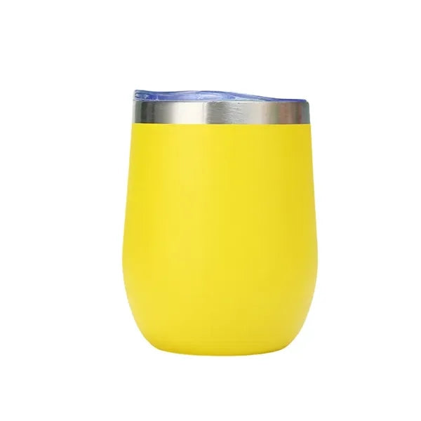 Insulated Stainless Steel Wine Tumbler w/Spill-Resistant Lid