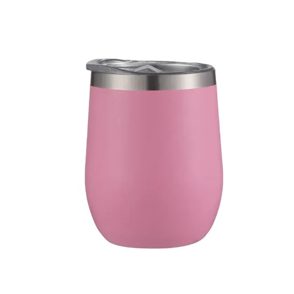 Insulated Stainless Steel Wine Tumbler w/Spill-Resistant Lid