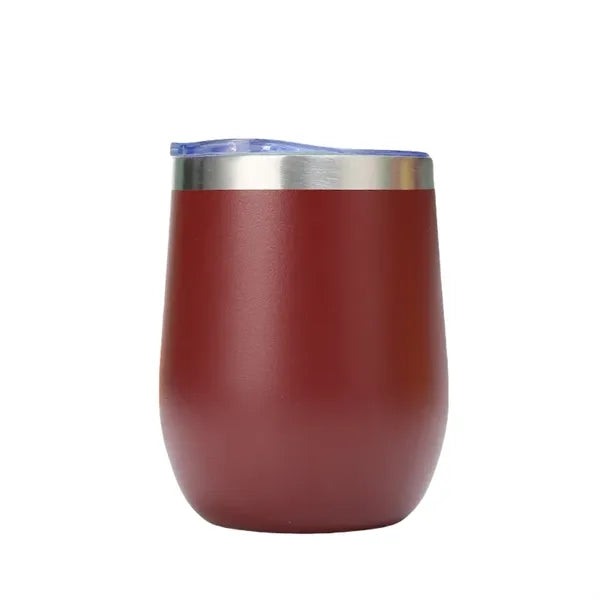 Insulated Stainless Steel Wine Tumbler w/Spill-Resistant Lid