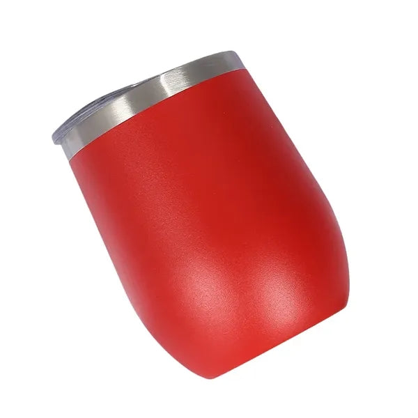 Insulated Stainless Steel Wine Tumbler w/Spill-Resistant Lid