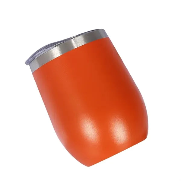 Insulated Stainless Steel Wine Tumbler w/Spill-Resistant Lid