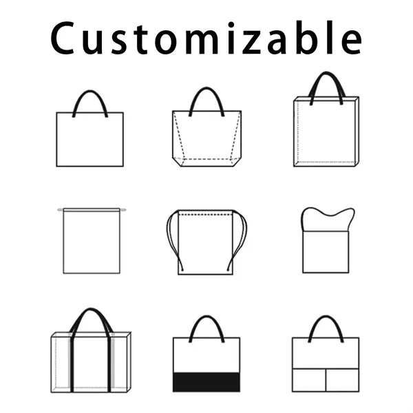 Canvas Tote Bag with Contrasting Panels
