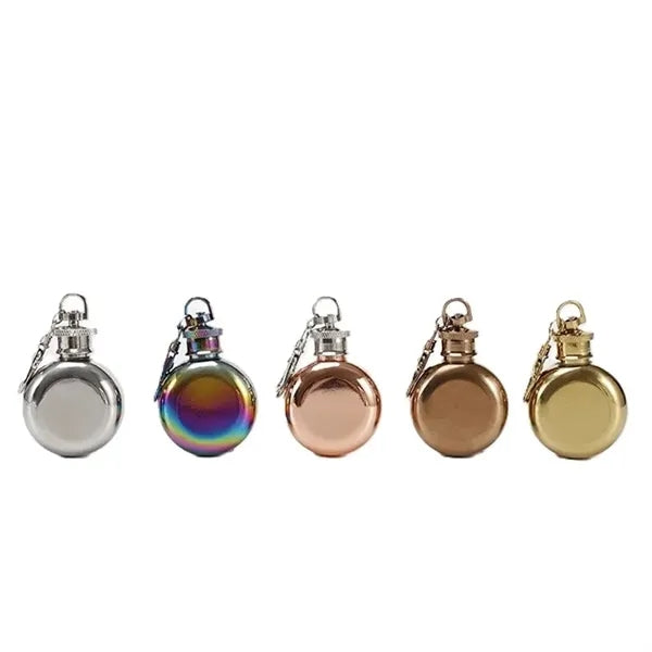 1oz Round Keychain Flask