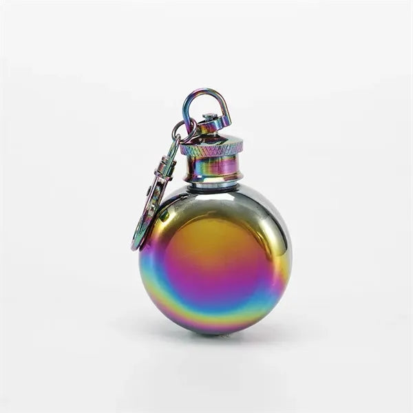 1oz Round Keychain Flask