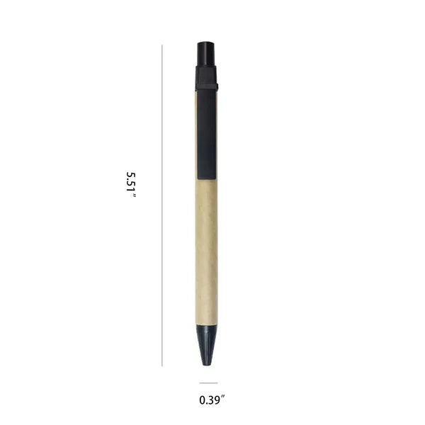 Wheat straw Bamboo Retractable Refillable Ballpoint Pen Clip