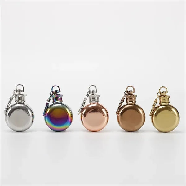 Portable Multi-Colored Round Flask