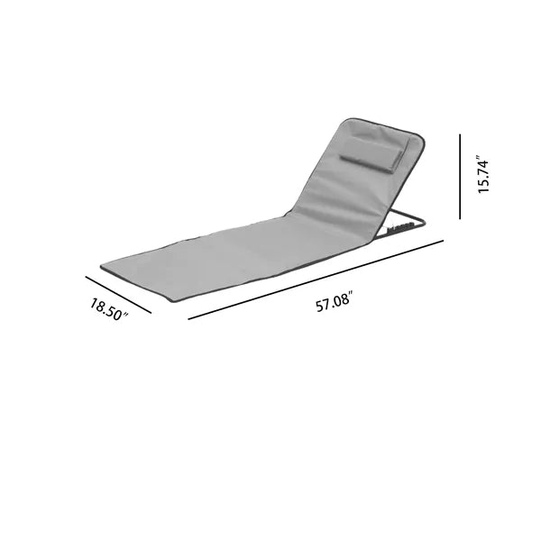 Foldable Beach Mat Adjustable Backrest Sleeping Carry Bag