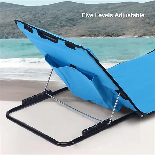Foldable Beach Mat Adjustable Backrest Sleeping Carry Bag