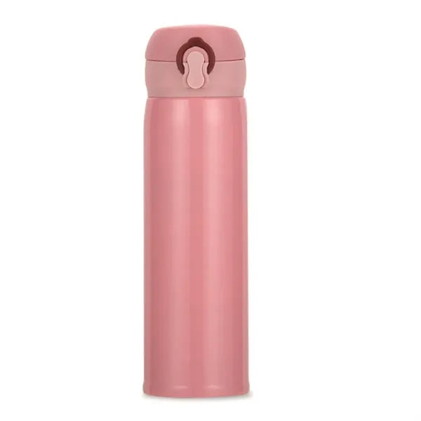 Portable Stainless Steel Water Bottle with Quick-Open Lid