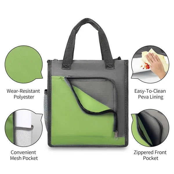 Oxford Cloth Insulated Portable Lunch Box Bag