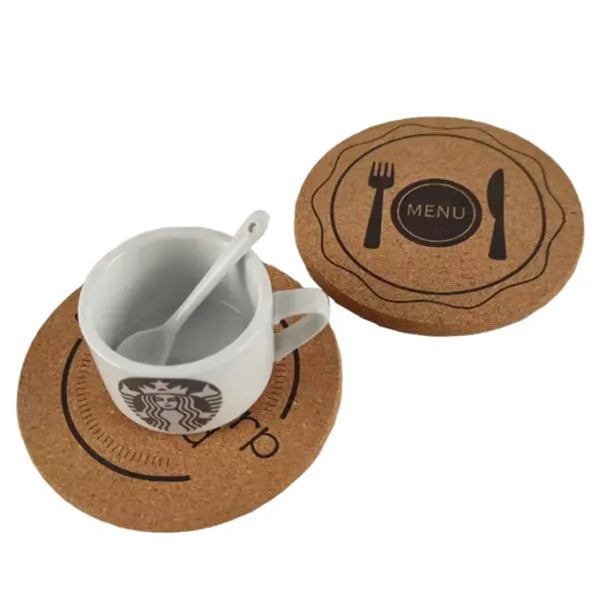 Eco-friendly Round Cork Wood Coaster
