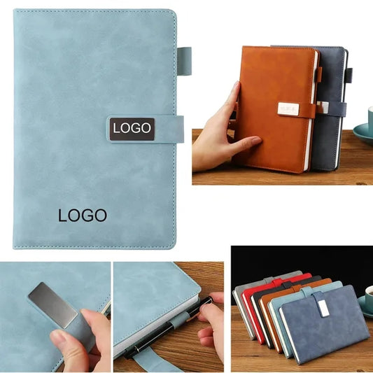 A5 Business Office Leather Magnetic Buckle Notepad