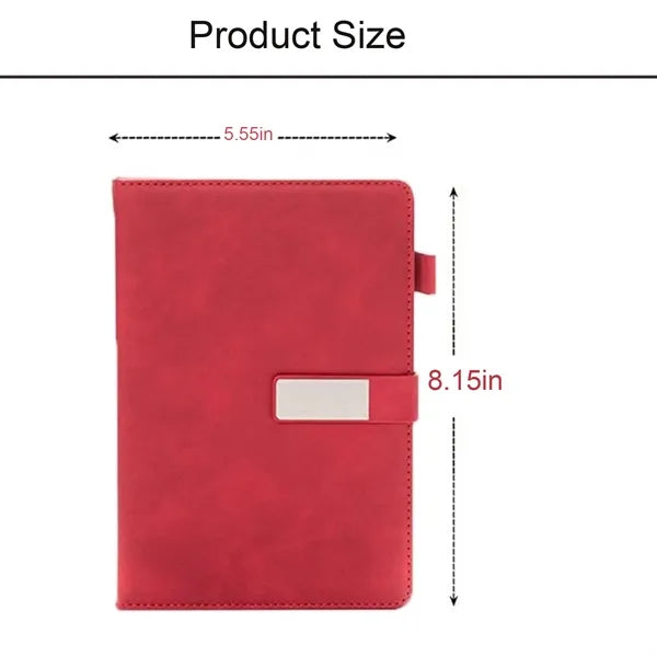 A5 Business Office Leather Magnetic Buckle Notepad