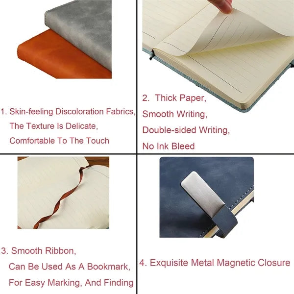 A5 Business Office Leather Magnetic Buckle Notepad