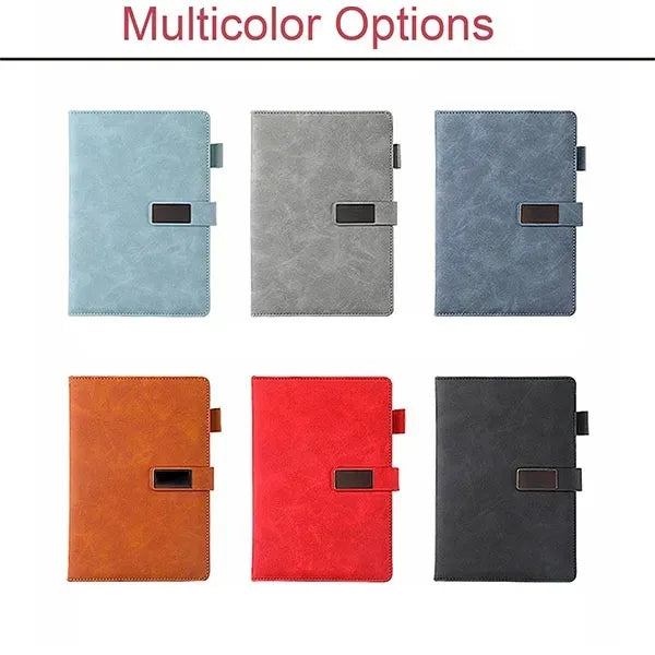 A5 Business Office Leather Magnetic Buckle Notepad