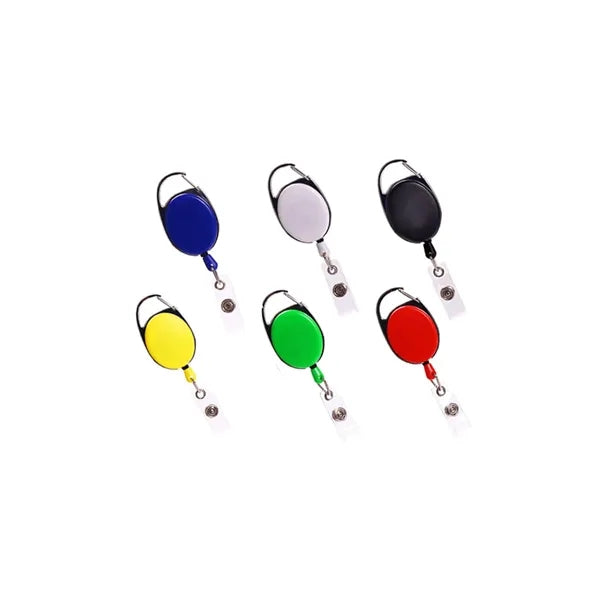 Plastic Retractable Badge Holders With Carabiner