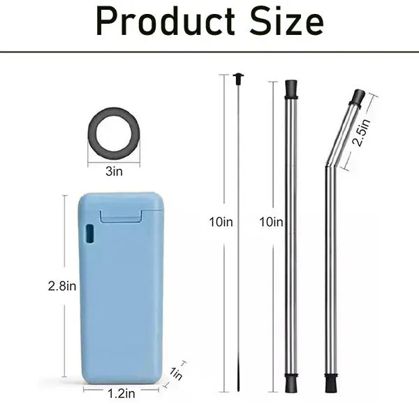 Collapsible Straw With Carrying Case