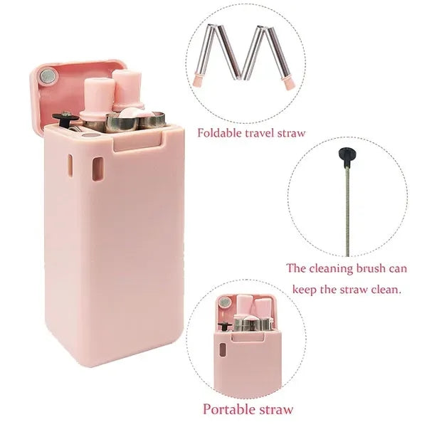Collapsible Straw With Carrying Case