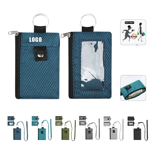 RFID Blocking Wallet-Minimalist with Keychain Holder