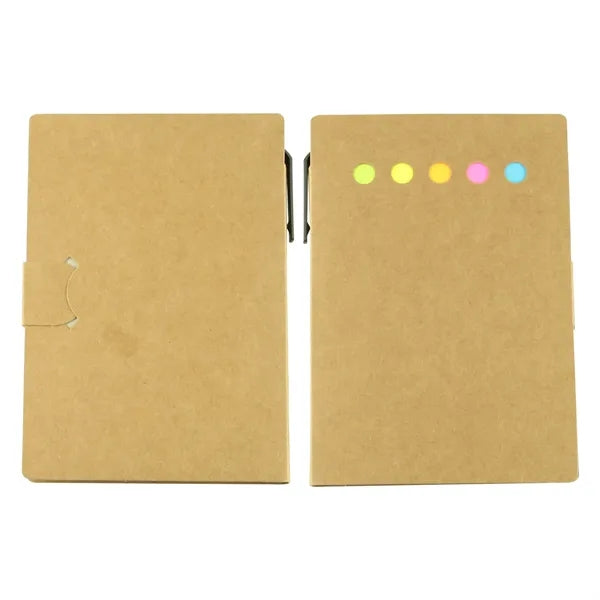 Kraft Notebook With Sticky Notes