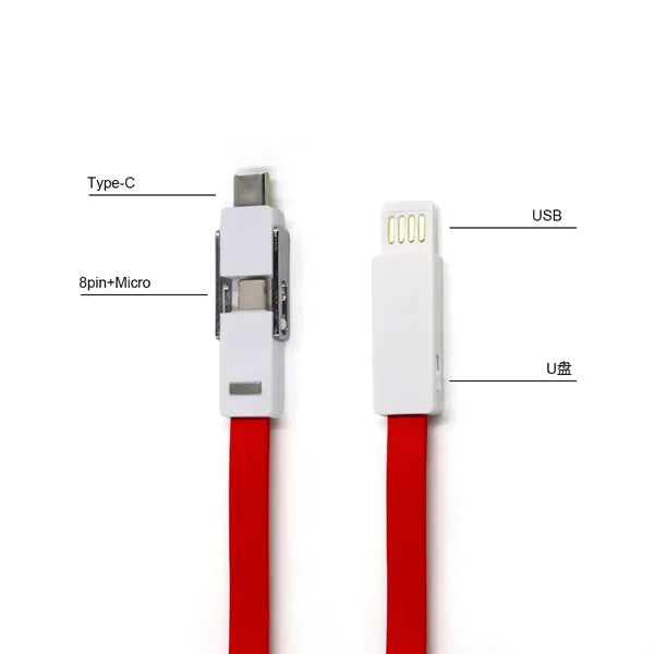 3-in-1 Keychain Cable - Universal Phone Charging Set