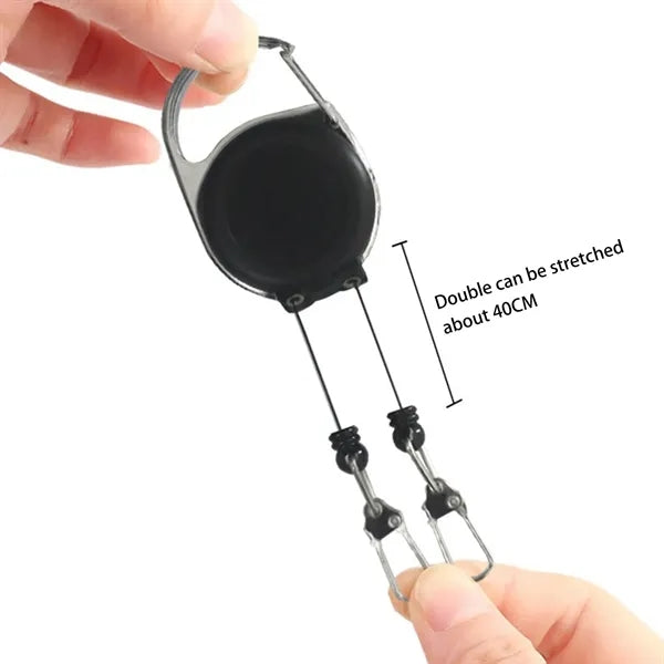 Heavy Duty Double Retractable Keychain