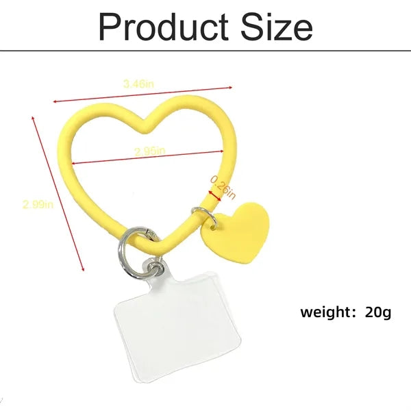 Heat-shaped Phone Hand Wrist With Keychain Lanyard Strap