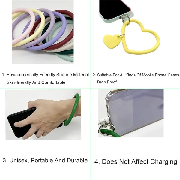 Heat-shaped Phone Hand Wrist With Keychain Lanyard Strap
