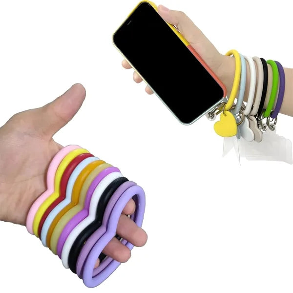 Heat-shaped Phone Hand Wrist With Keychain Lanyard Strap