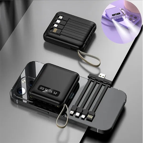 Power Bank With Detachable Charging Cable