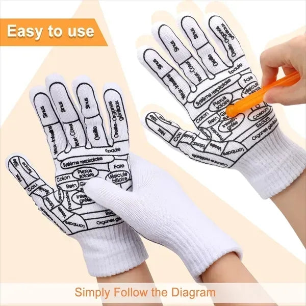 Hand Acupressure Massage Reflexology Gloves