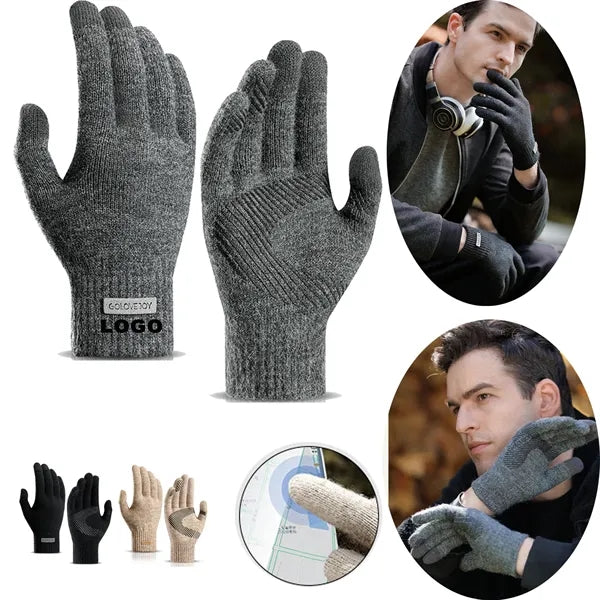 Touchscreen Winter Thermal Warm Knit Gloves for Men