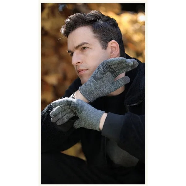 Touchscreen Winter Thermal Warm Knit Gloves for Men