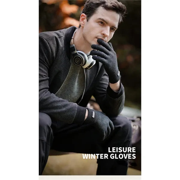 Touchscreen Winter Thermal Warm Knit Gloves for Men