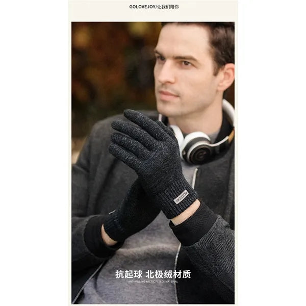 Touchscreen Winter Thermal Warm Knit Gloves for Men