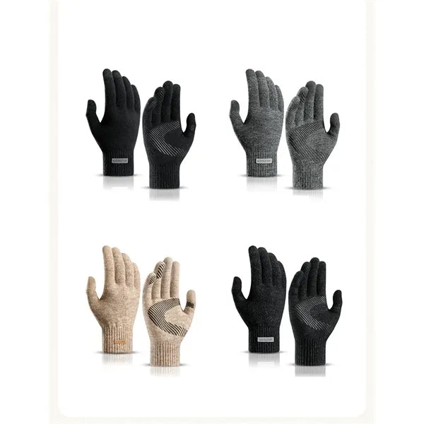 Touchscreen Winter Thermal Warm Knit Gloves for Men