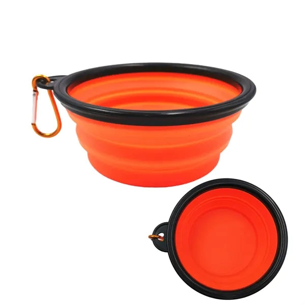 Collapsible TPE Dog Bowl W/ Carabiner