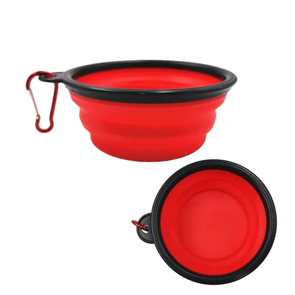 Collapsible TPE Dog Bowl W/ Carabiner