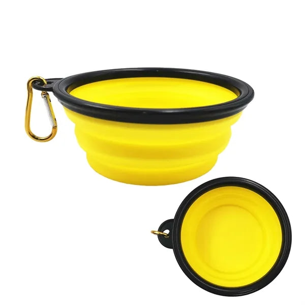 Collapsible TPE Dog Bowl W/ Carabiner