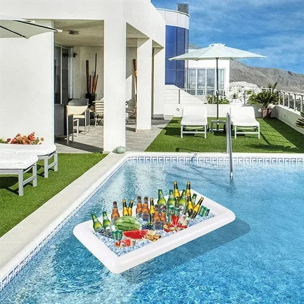 Pool Party Drink Holder Inflatable Buffet Bar Serving Tray