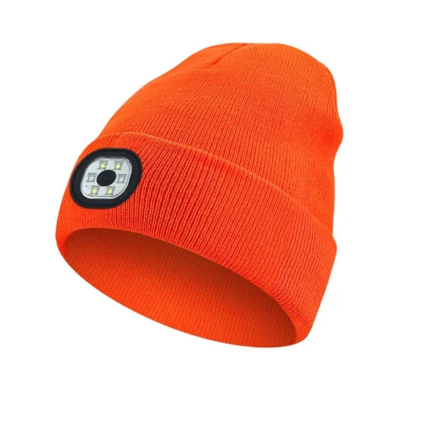 Led Knit Hat With Light