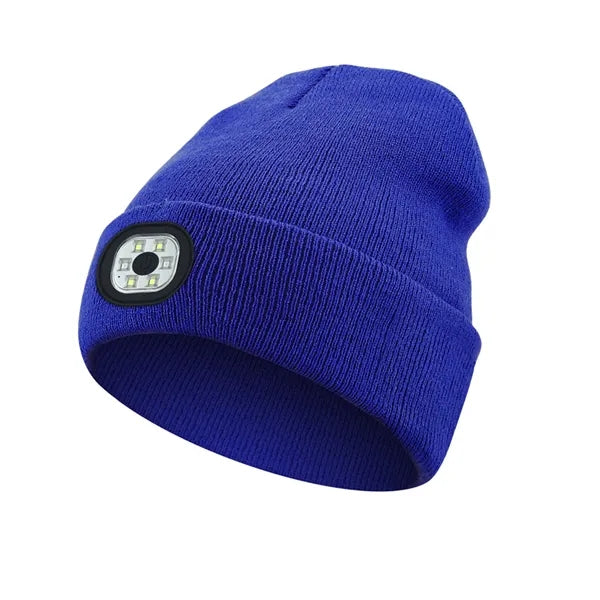 Led Knit Hat With Light