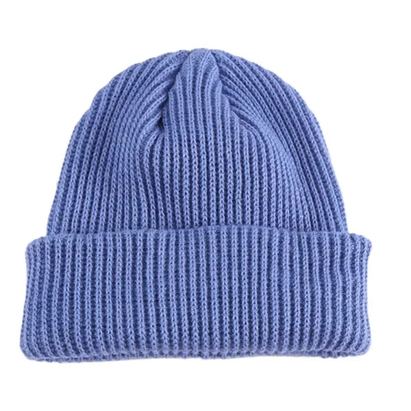Solid Knit Beanie With Cuff