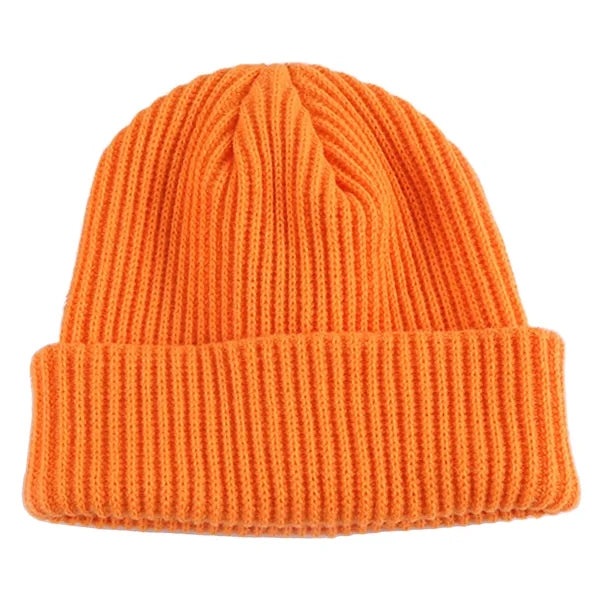 Solid Knit Beanie With Cuff