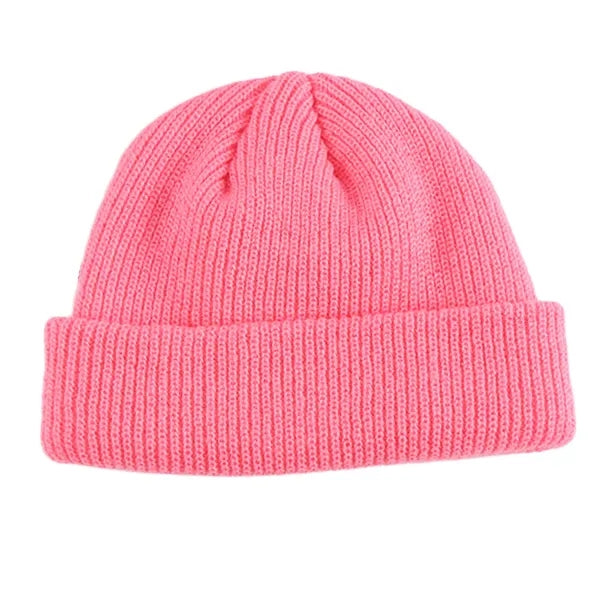 Solid Knit Beanie With Cuff