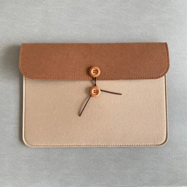 Button-Type Felt A4 Document Pocket
