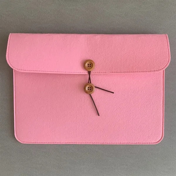 Button-Type Felt A4 Document Pocket